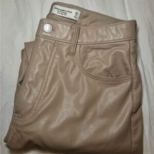 Abercrombie & Fitch Beige High-Rise Pants